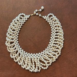 Bib pearl necklace 13”-15”